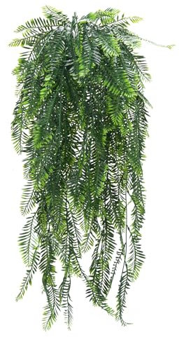 Luabue 4 Stück Kunstpflanze Hängend Efeu Künstliche Hängepflanzen Wie Echt Farn Künstliche Pflanzen Hängend Lang für Wohnzimmer Balkon Garten Hochzeit Büro (80cm)