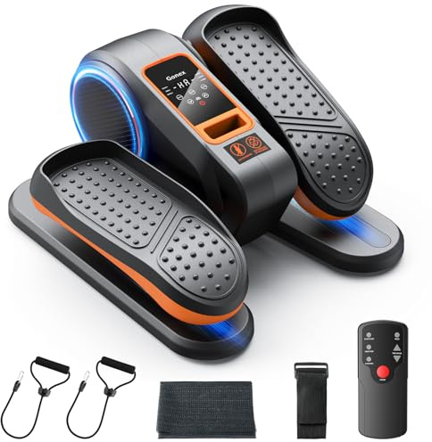 Gonex Mini Vélo Elliptique Électrique sous avec Télécommande, Mini Velo Appartement 16 Vitesses, 12 Programmes Auto + Manuel, Exerciseur de Pédales pour Sénior Confortable Silencieux