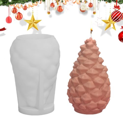 Tannenzapfen, Gießform, Weihnachten, Tannenzapfen, Harz, Silikonform, Bastelform, für Kerzen, Seifen