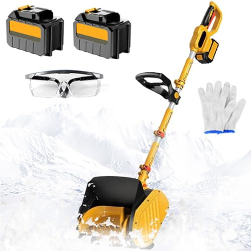 Pelle à Neige électrique, souffleuse à Neige électrique de 12 Pouces, 1200 W Haute Puissance avec poignée Avant réglable et Planche de Direction, adaptée au Nettoyage des Cours, des Routes,