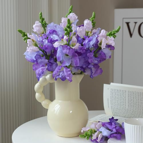 KIJING 40,6 cm künstliche violette Blumen, künstliche Hyazinthen, Blumen, verwendet für Zuhause, Tischdekoration, Wohnzimmer, Schlafzimmer, Dekoration (6, lila)