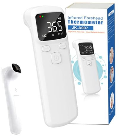 Calibre de temperatura para humanos: monitor de temperatura corporal, termómetro inalámbrico para adultos y niños | Indicador de fiebre portátil, dispositivo de lectura rápido y preciso, rastreador de