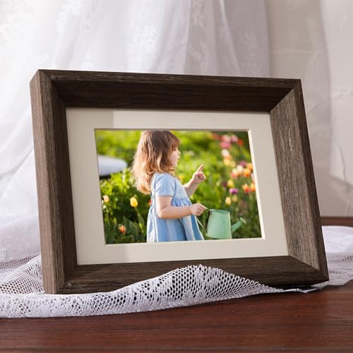ANAZOZ Cadre Photo Mural en Bois Naturel 30x42 cm - Noyer, Cadre Style Américain Vintage