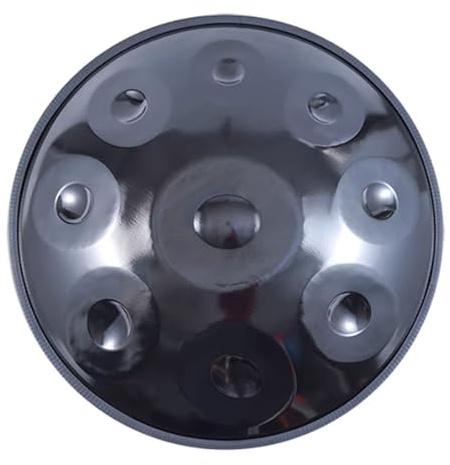 Handpan - Tamburo in acciaio, accordatura in D Kurd Minor, include custodia, mazzuole e supporto per gli appassionati di percussione