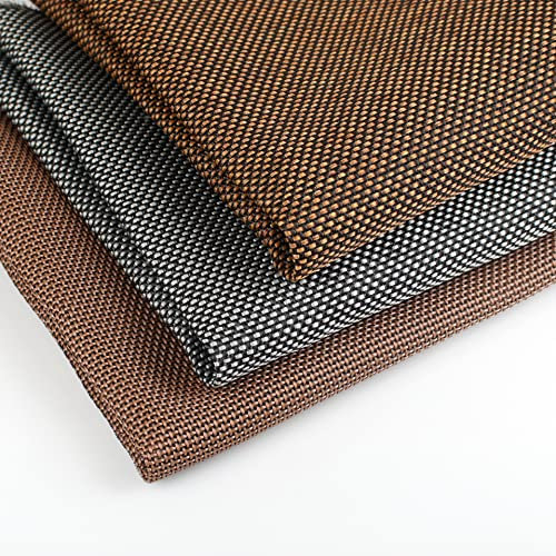 Högtalare Mesh Grill Stereo Tyg ， Vintage förtjockad högtalarduk galler stereo dammduk filter(Brown)
