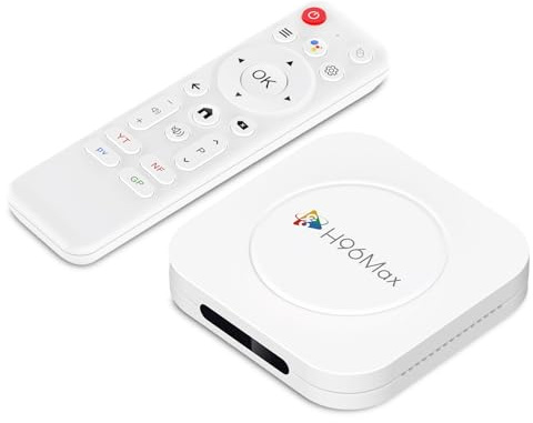 Boitier TV Android 14, 2025 LEFFOT M1 Plus 4K Ultra HD Android TV Box, 4Go RAM 32Go ROM, pour Home TV Streaming, Soutien Contrôle Vocal, 2.4G & 5G WiFi 6, BT 5.4, HDR10, RK3528 Quad Core A53