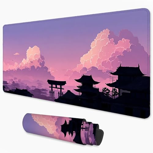 Alfombrilla Ratón Japón Mouse Pad 1000x500 mm, Grande Alfombrilla Gaming Paisaje con Superficie Especial Que Mejora la Velocidad y la precisión, Mousepad Impermeable para Gamers, PC y Portátil 3Y-176