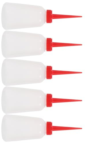 Veemoon Set 5 Bottiglie di Olio per Macchina da Cucire Erogatore a Beccuccio Lungo Trasparente, Oliatore in Plastica 250 Ml per Cucito e Manutenzione Fai da Te