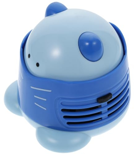 BESPORTBLE Mini Aspirateur de Bureau Portable Bleu pour Nettoyage Précis Collecteur de Poussière de Table sans Batterie Aspirateur Compact pour Cendres Miettes et Cheveux Usage Maison