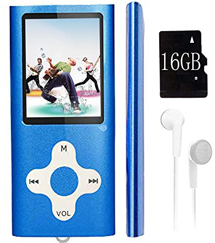 MP3 Player, Music Player with a 16GB Memory Card, Portable Digital Music Player, Video/Voice Recording, FM Radio, E-Book Reader, Photo Viewer