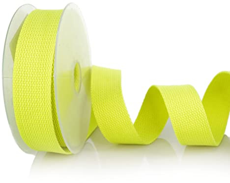 Trimz Gurtband, Baumwolle, Neongelb, 40 mm x 5 m