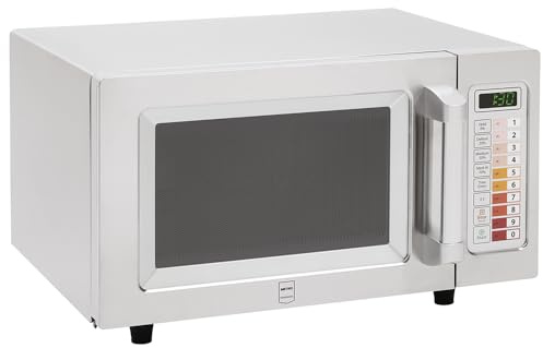 METRO Professional Mikrowelle GMW1125, Edelstahl, 51.1 x 43.2 x 31.1 cm, 25 L, 100 Programme, 60-Minuten-Timer, 5 Leistungsstufen, für Teller bis Ø 30.5 cm, silber