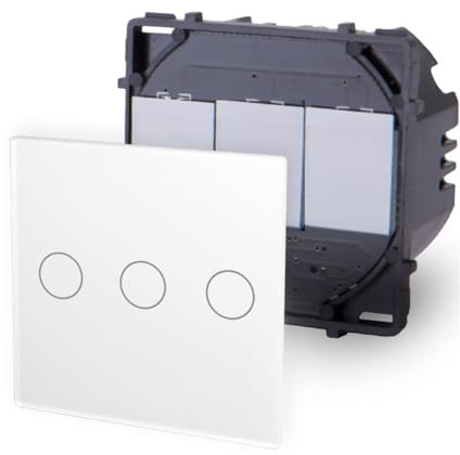 Luxus-Time Modul: 1 Fach Dimmer Schalter Weiß Point