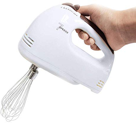 FHKBB Batidora de Mano Batidora eléctrica Batidora Manual de 7 velocidades Batidora Profesional de Alimentos y Pasteles para Hornear con botón Turbo Batidora Profesional Incluye batidore