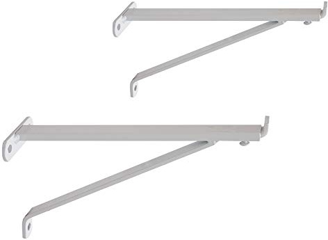 Jo-Bagno.it Coppia di Staffe per Pilozzo e Mensole a Parete da Interno ed Esterno in Acciaio Zincato Regolabili da 28 a 40 cm