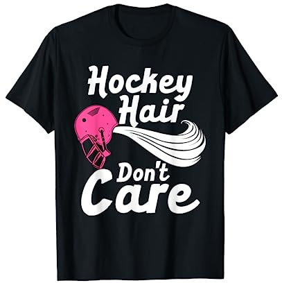 Funny Ice Hockey For Girls Women Hockey Sport Player Helmet T-Shirt
