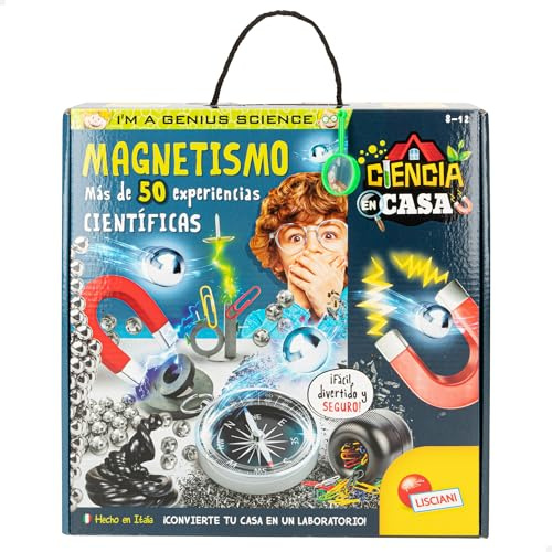 Colorbaby Lisciani - I'm A Genius, Laboratorio de Ciencias, 50 experimentos científicos, Incluye imanes, Juegos de magnetismo, Juguete Educativo, Ciencia en casa, Juguetes niños 8 años, 47630