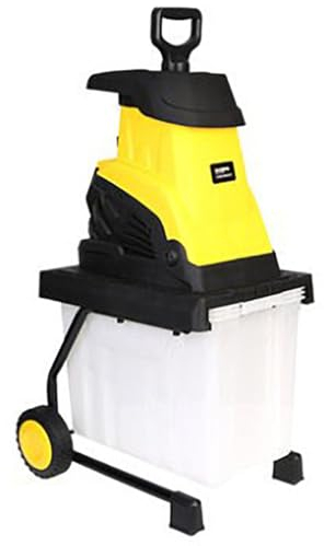 MaxtiL Trituradora de jardín eléctrica, trituradora de Madera para jardín con Caja recolectora de 45 litros y Cable de alimentación de 10 m, Velocidad de 4500 RPM/min y diámetro de Corte de 45 mm,