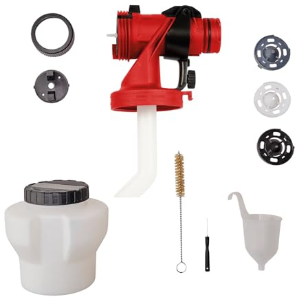 Einhell Original Farbsprühaufsatz, 1200 ml Behälter | Farbsprühsystem-Zubehör | Sprühaufsatz mit 1200-ml-Behälter | 3x Düsen | Reinigungsbürste | Sprühpistolenkopf