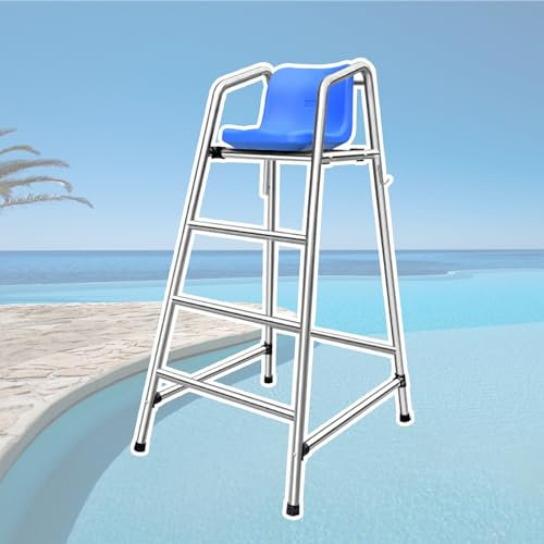 Rettungsschwimmerstuhl für Schwimmbad Öffentliche Schwimmbäder Lifeguard Deck Chair, Outdoor Barhocker Stühle für See Strand Hinterhof Pool, 1.2 1.5 1.8m Bequemer Life Guard Hocker für Küstenwache (S