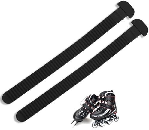 HERCHR 2 Stück Schlittschuh-Schnallengürtel, PVC-Rollschuh-Schnallenriemen, Rollschuh-Gürtel, Skaten, Rennschuhe, Energie-Schnalle, Gürtelverschluss, Riemen-Zubehör