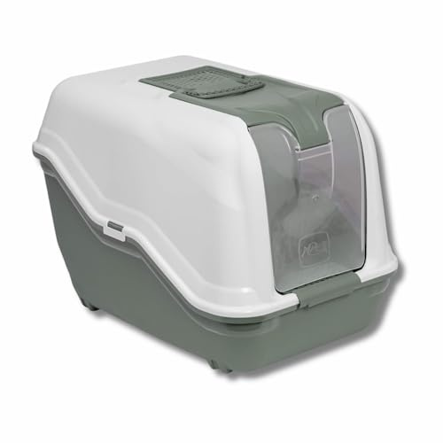 Pet's Market Toilette Gatti Lettiera Netta Maxi XXL Cassetta Igienica Chiusa Accessoriata con Maniglia e Paletta Filtro Anti Odore Carboni Attivi 66x49x50H Colori Assortiti (Maxi Singola)