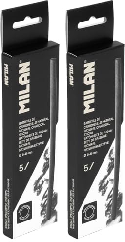 Milan 8411574078029 Carboncino Naturale, Confezione da 10 Pezzi