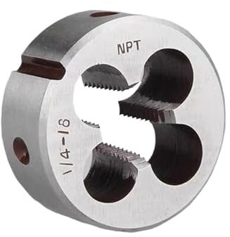 Filiera per filettatura rotonda Filo di tubo Die NPT NPS 1/16 1/8 1/4 3/8 1/2 3/4 1 pollice 1 pollice 1/4 1 pollice 1/2 2 pollici Rotonda Muore Mano Destra Utensile Da Taglio In Lega di acciaio(NPS3l8