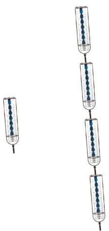 Sosoport 5stücke Rain Gauge Für Garten Mit Metallstake Kapazität Präzise Messung Dekorativer Regenmesser Für Außenbereich Für Und Gartenliebhaber