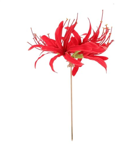 Traditionelle chinesische Haarnadeln, rote Spinnenlilie-Haarnadel | Asiatische Vintage Haarnadeln - Multifunktionaler chinesischer Haarschmuck, traditionelle asiatische Haarstäbchen, Haarnadel für Mäd