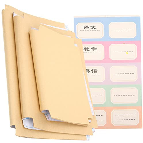 VILLCASE 30blätter Teiliges Kraftpapier Selbstklebend Verschiedene Braune Bucheinbände Für Schulbücher Notizbücher Und Planer Beschreibbare Buchumschläge Langlebig Und Formstabil