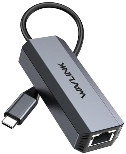 USB C to Ethernet Adapter 5G, WAVLINK 5G Ethernet Adapter for Laptop, Compatible with Type C Device to Network for MacBook, XPS, iPad Pro-USB3.1 Gen 2 Required