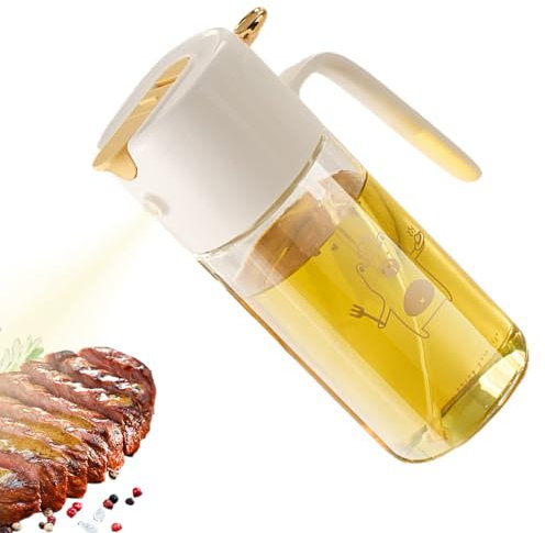 Botella de aerosol de aceite, botella de dispensador de aceite de oliva | Botella de aerosol de aceite de oliva - Condiments de vidrio de 550 ml Gadgets de cocina de contenedores para hornear acampar