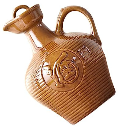 TOPPERFUN Pichet à Vin Portable En Céramique 1 Litre Anse Et Surface Nervurée Bouilloire Multifonction Récipient à Vin Domestique Accessoire Pour Maison Décoration Vintage