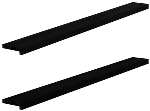 Snsowed Davanzali 2 pz Marrone Scuro 160x15x2 cm Legno Massello Rovere,Davanzali per Finestre,per Interni,Davanzale Interno,Soggiorno,Decorazione-4009172
