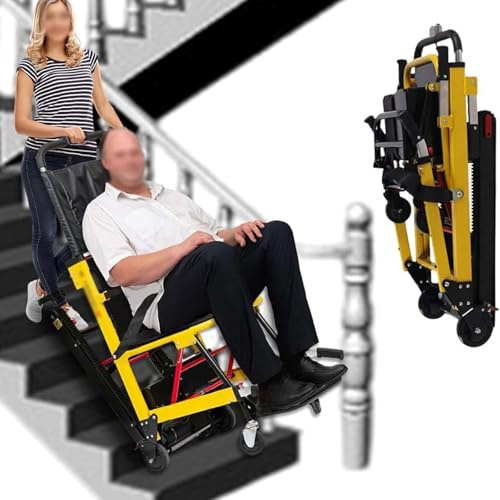 Rollstuhl Faltbar Leicht,Mobiler Treppenlift,Elektrische Rollstühle,Elektrischer Treppenlift-Rollstuhl Für Ältere Menschen,Treppensteiger Elektrisch,Treppe A