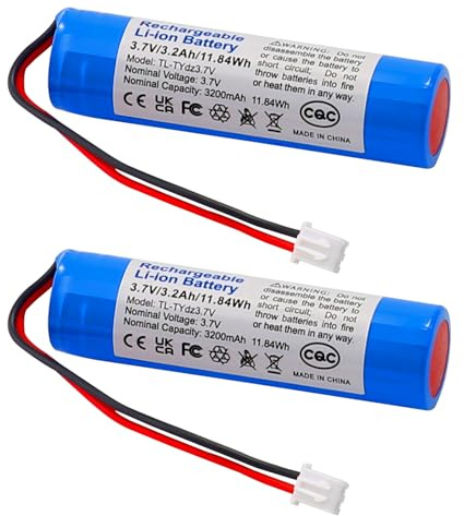Baterías Recargables de 3,7 V y 3200 mAh Batería de Iones de Litio PH2.0 Conexión XH2.54 (2pcs（3200mAh XH2.54）)