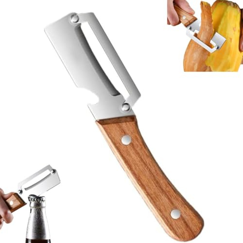 Multi-Functional Vegetable Peeler for Kitchen,Pelador De Patatas Peladors Verduras Acero Inoxidable con asas antideslizantes y abrebotellas,Peeler Universal,Peladors Patatas Manual Pelador de Verduras