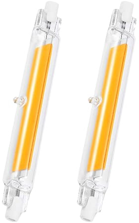 GDYOD R7S LED 78mm Dimmbar,10W LED Ersatz für 100W Halogen Leuchtmittel,Stab Warmweiß 3000K 1000LM,Kein Flackern,360°Abstrahlwinkel, AC/DC 220-240V,2er Pack