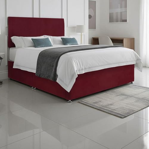 SANA SLEEP Stylish Small Double Bed with Headboard and Mattress, Compact Design with 2 Drawers on Same Side, Perfect for Small Bedrooms, Durable UK-Made Frame, Complete Bed Set for Cozy Spaces