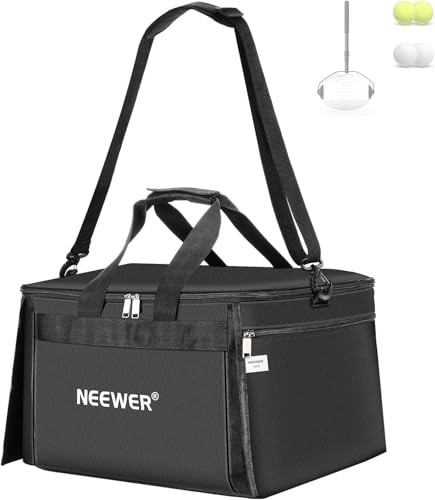 NEEWER TB03B Tennis Ball Bag, Transport Basket for Folding Polyester Picking Hopper with Side Pockets for Ball Binder TB01S, Max 120 Balls, Only Bag Included