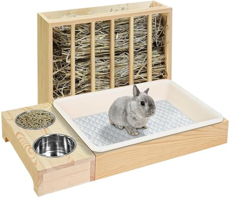 Mangiatoia Per Fieno | Forniture Multifunzionali Per Alimentazione Animali Domestici,Per Fieno E Acqua Per Cincillà E Conigli | Per Animali Domestici Come Pollo Furetto Riccio Per Casa Viaggio
