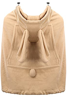 Eacam Babytrage-Abdeckung Winter, Weicher Kapuzenumhang für Kinderwagen, Winddichte Babyabdeckung mit Tasche, aus Polyesterfaser, Dehnbares Design