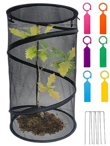 Evember Plant Protector From Cats Indoor | Round Reusable Foldable Breathable Mesh Protector | Garden Plant Protection | for Indoor Winter Freezing Frost Season Flower Pot Planter Patio Porch Walkway