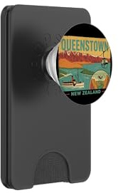 Vintage Queenstown New Zealand Travel Souvenir Tourist Gift PopSockets PopWallet for MagSafe