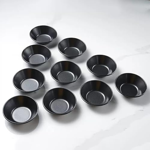 XZHDNLY Tartelette Förmchen 3 Zoll, Pastel de Nata Tins, Carbonstahl Mini Quicheform, Wiederverwendbare Mini Kuchenform für Gebäck, Ofen- und Heißluftfritteusen geeignet (10 PCS)