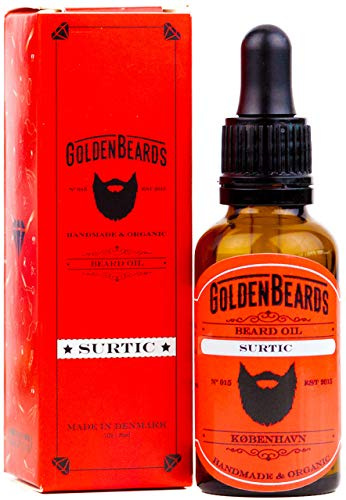 Bio Bartöl - SURTIC 30ml Öl - Das perfekte Bartöl für empfindliche Haut - Best Beard Produkte Wartung - Wir fertigen Bio Bart Öl für Männer - Dies ist ein Vegan Bart Öl
