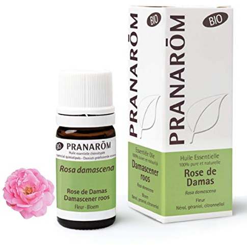 Pranarôm Huile Essentielle Rose de Damas Bio 5 ml | Estompe les imperfections, prévient les signes de l'âge et soutient l'équilibre émotionnel.