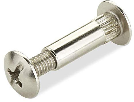 20 pièces Vis de raccordement meuble SOTECH CONNECT Ø 8 mm avec filetage M6 avec manchon acier nickelé pour épaisseur de bois 26-35 mm Raccord d'armoire