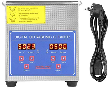 2L Nettoyeur à Ultrasons Nettoyeur Ultrasons Numérique pour Nettoyage des Bijoux Pièces de Monnaie Lunettes Bracelets Colliers Montres Rasoirs Boucles